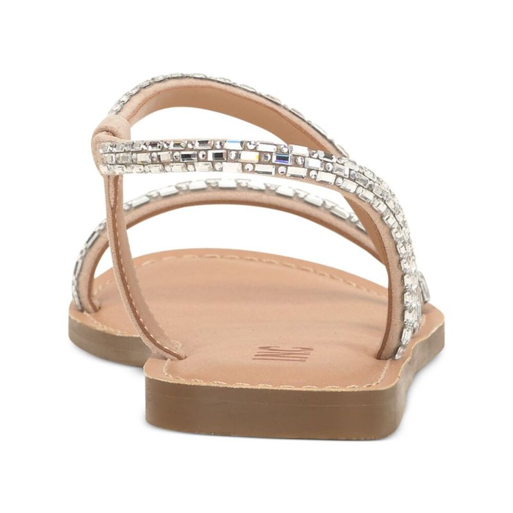 INC Womens Beige Mixed Media Mahlah Round Toe Slip On Slingback Sandal 9 M - Picture 2 of 4